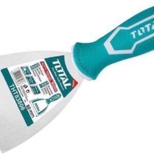 TOTAL - Espátula Masilla | 80 mm | Fabricada en Acero Inoxidable | Adecuado Para Trabajos de Construcción y Albañilería | Para Rascar Pintura o Papel y Extender Yeso o Cemento