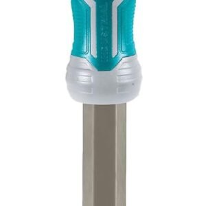 TOTAL - Cortafríos | 305 x 25 mm Punta x 19 mm Base | Cincel Albañil para Cortar Hierro o Piedra a Golpe de Martillo | Herramienta Albañilería y Construcción | Hecho de Acero 40Cr