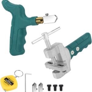 Corta Azulejos Herramientas Maquina Cortar Azulejos Cortador de Vidrio y Azulejos, Juego de 9 Piezas Cortadora de Azulejos Diamante Equipo para Herramientas de Corte Espejos.