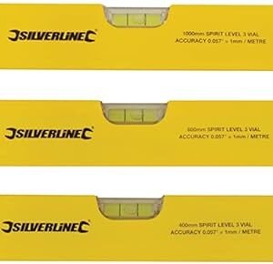 Silverline Tools 119688 Niveles para albañil, 3 pzas 400, 600 y 1.000 mm