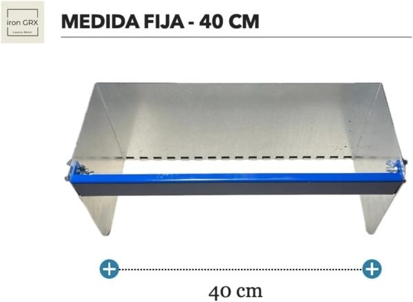 Llana dentada Caja - Deslizador de mortero Cajon Plana Peine fija paleta para Colocación de Baldosas azulejos losas Espátula Dentada con Mango tirador acero galvanizado (40 CM) - Imagen 2