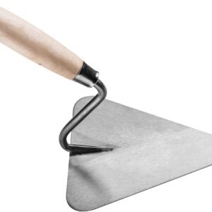 HARDY Paleta Triangular Para Albañilería Enlucido Alisado Yeso Pegamento Herramientas Mango Construcción de Madera Renovación Trabajos de Renovación Espátula Para Aplicar Yeso Tamaño 20 cm