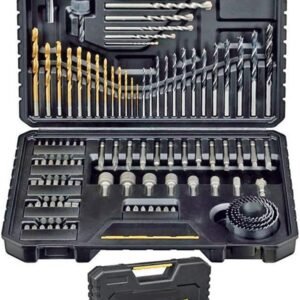 STANLEY Juego de 100 Piezas para Taladrar y Atornillar, Brocas para Madera, Metal, Albañilería, Puntas Destornillador, Incluye Estuche Robusto, STA7205-XJ