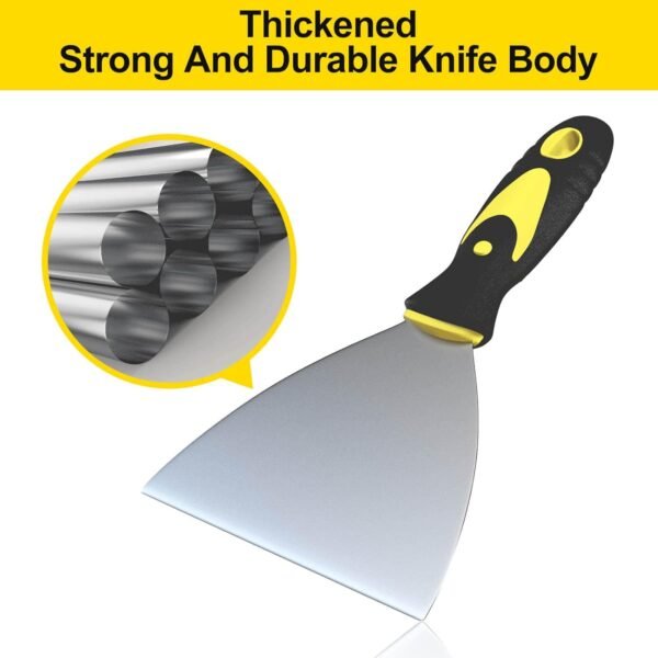 5Pcs Putty Knife, Set, 1" 2" 3" 4" 5" Scraper, Spackle Knife, Paint Scraper, Scraper Tool, No Rusting, Perfect For Repairing Drywall, Removing Wallpaper, Mud, Plaster Scraping - Image 4