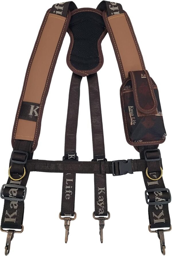 Tool Belt Suspenders Carpenter Framers Technicians Electrician Work Organizer Tools Multipurpose Smartphone Cell Phone Case Bag Pouch Pocket with Suspenders Gift for Men